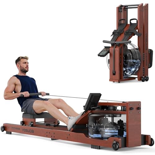 YOSUDA Foldable Wooden Water Rower (22 L tank)