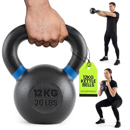 Rage Fitness Powder Coated Cast Iron Kettlebell (12 kg / 26.4 lb)