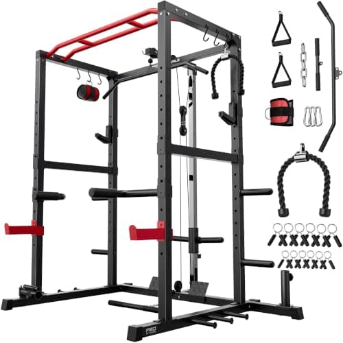 Sportsroyals 1200 lb Power Cage with Lat Pulldown
