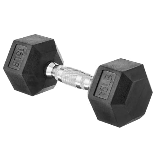 Amazon Basics Rubber Encased Hex Dumbbell