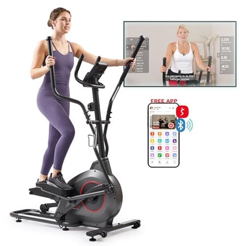 Sunny Health & Fitness Upright Magnetic Elliptical (16 in Stride)
